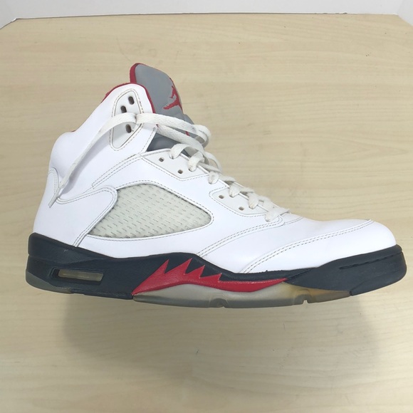 Air Jordan 5 Retro Fire Red Silver Tongue Sz 13 - Picture 15 of 16
